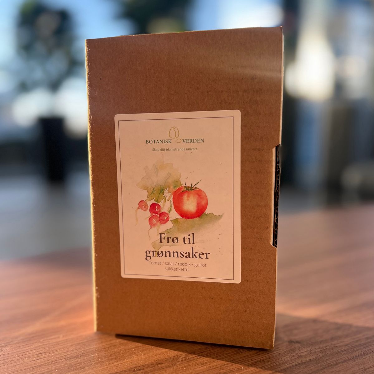 Gaveeske med frø til grønnsaker