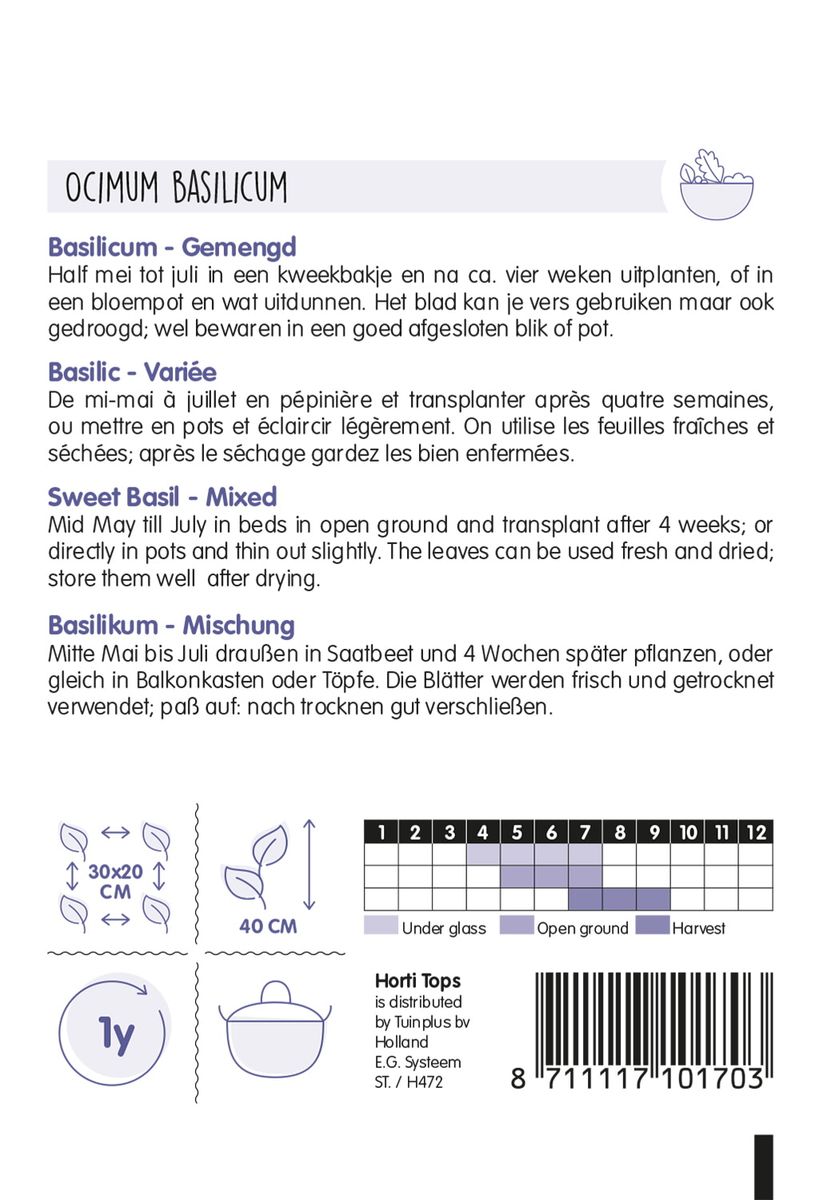 Basilikum mix -Frø-